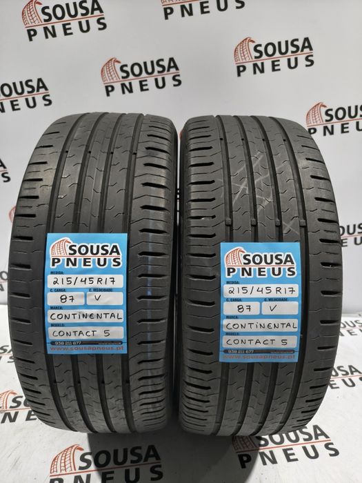 2 pneus semi novos 215-45R17 Continental - Oferta dos Portes