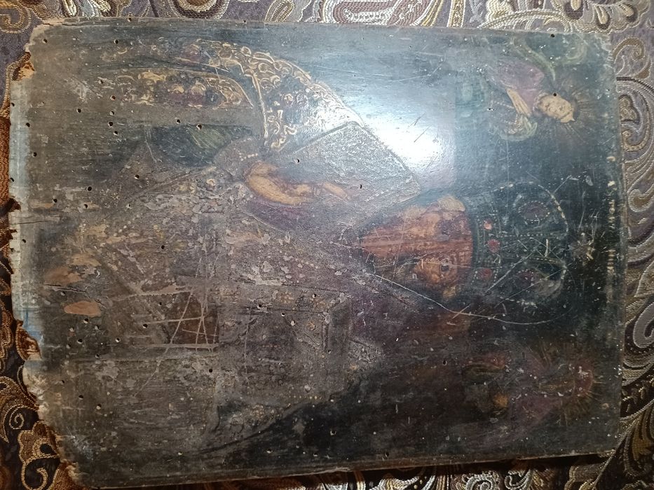 Икона Николай Чудотворец 19 век