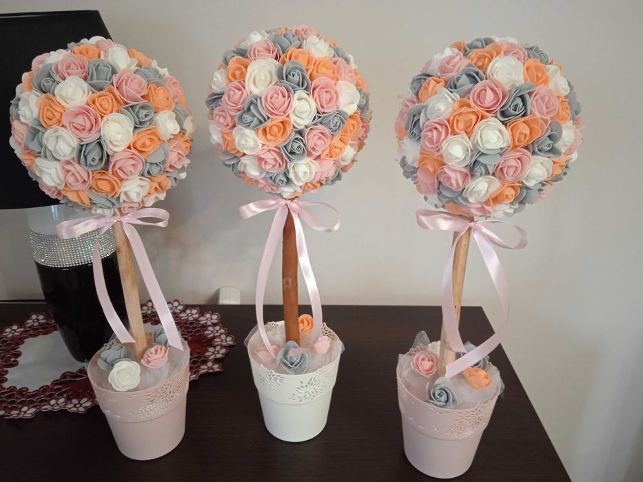 drzewko z różyczek piankowych