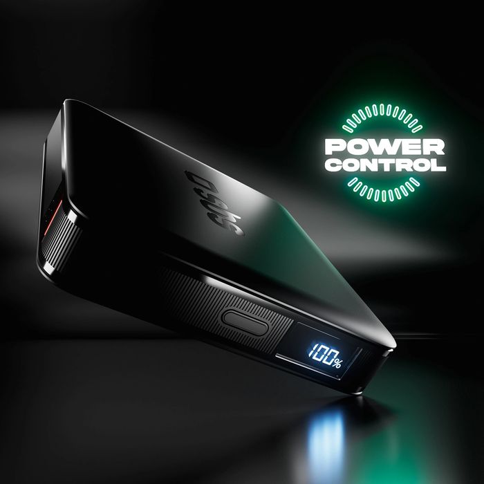 Powerbank SBS HD 10W 5000mAh USB-C z wyświetlaczem LCD - czarny
