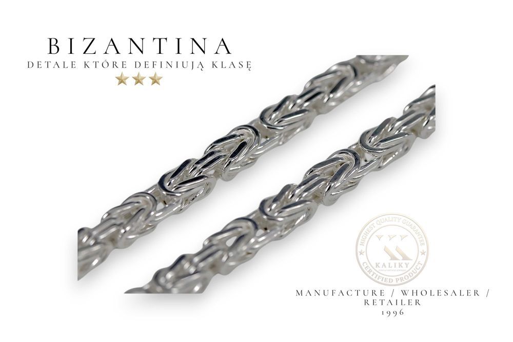 Srebrny łańcuszek 925 Królewski Bizantyjski cc014s 45cm 3mm Gdańsk Gdynia Sopot Trójmiasto biżuteria