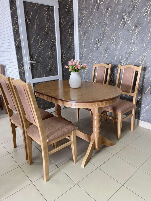 Стіл Карпати. Овальний кухонний стіл. Столы из дерева. Стол для кухни.