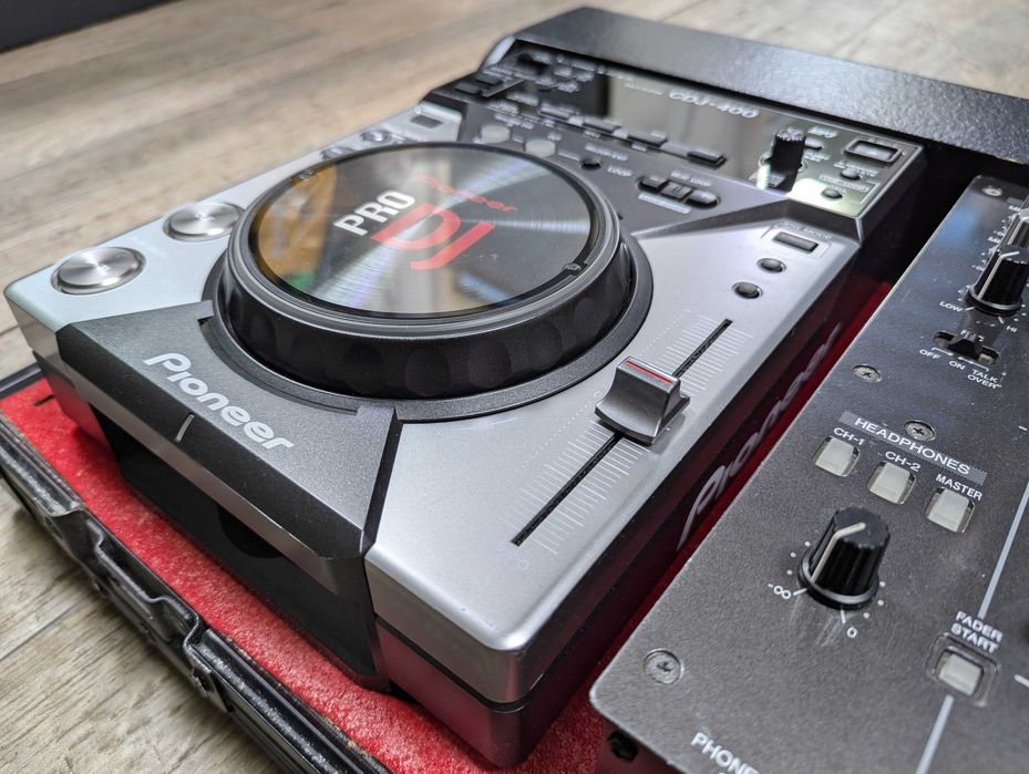 Pioneer CDJ 400 Odtwarzacze CD USB DJM 400 mikser DJ case dowóz GWARAN