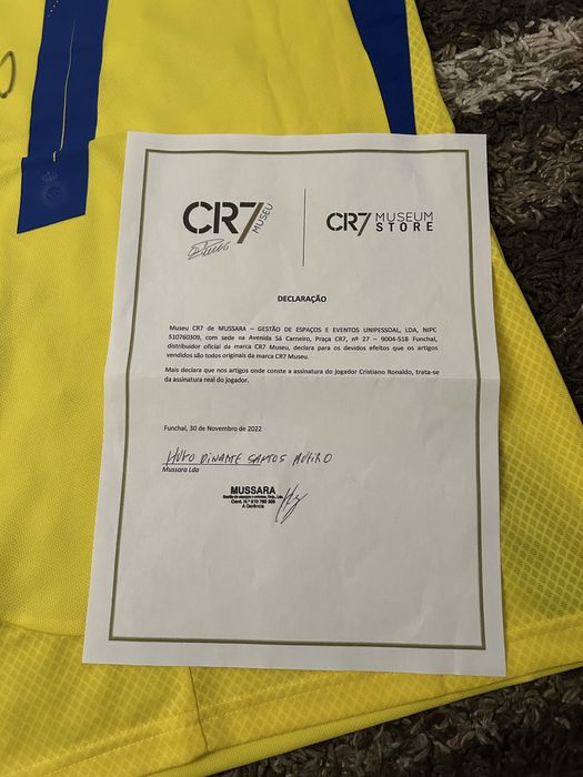 Camisola Assinada Cristiano Ronaldo Al-Nassr 24/25 Com Certificado