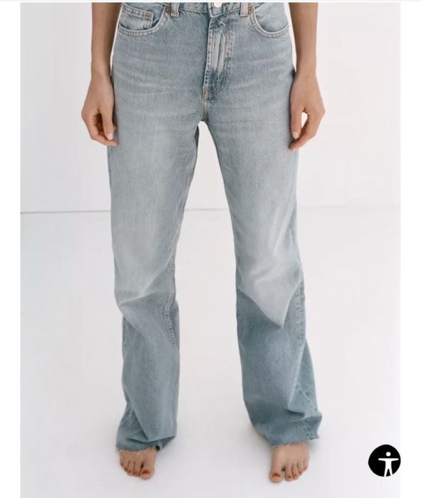 Джинсы zara wide leg 36