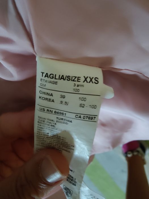 Canadiana rosa Benetton 3 anos