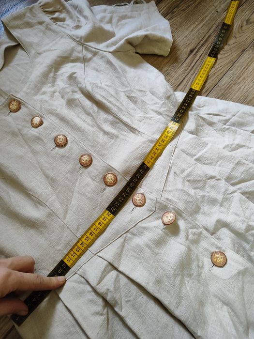 Sukienka 46 len 18 xxxl landhaus vintage retro folk MIDI dirndl