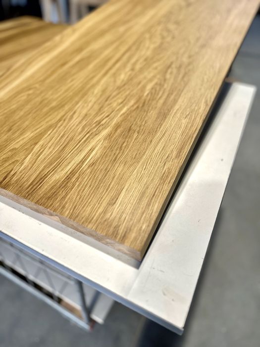 Blat DĘBOWY LITY kuchenny na stół biurko frezowany lakier NA WYMIAR