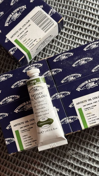 Tintas óleo Winsor & Newton novas para pintura