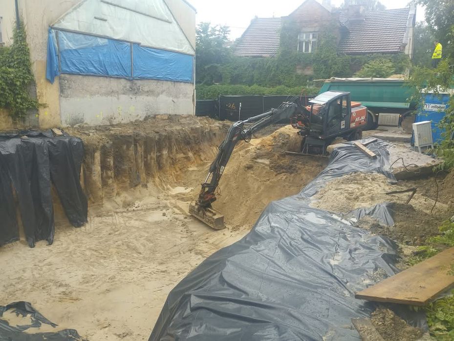 Wykopy prace ziemne utwardzenia wyburzenia wywóz ziemi