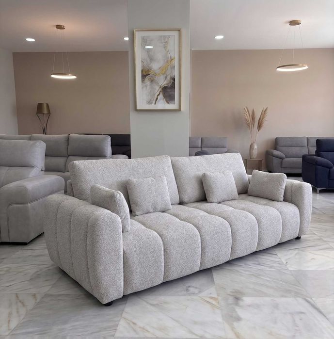 Sofá Cama Design Moderno Bouclé NOVO + Envio Grátis