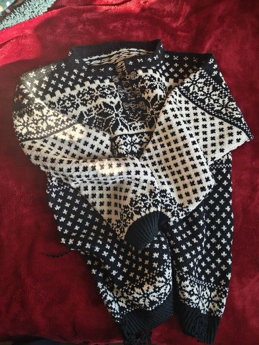 Sweter 100% wełna do rozprucia na włóczkę