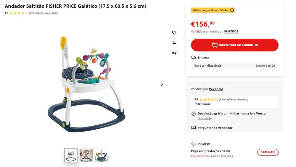 Andador Saltitão FISHER PRICE Galático