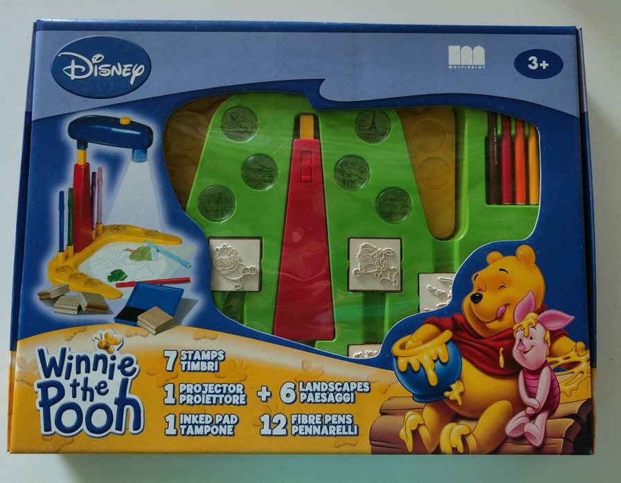 Atividades Projetor e Carimbos em Madeira Disney Winnie e/ou Ratatui