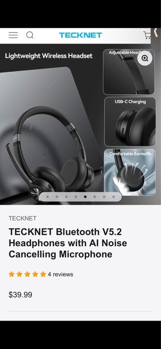 Wireless Headset TECKNET – Novo em Caixa