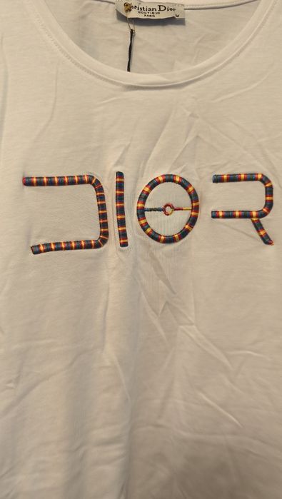 biała damska koszulka Dior