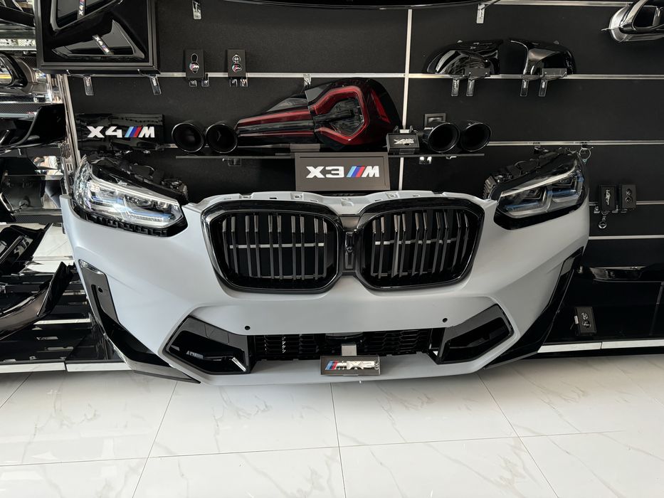 Рестайлинг X3M 2023+ для BMW X3 G01 F97 2018-2022 Обвес Фары бампер