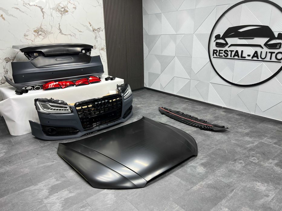 обвес audi s8 a8 d4 2010-2014 года Комплект рестайлинга Бампер фара