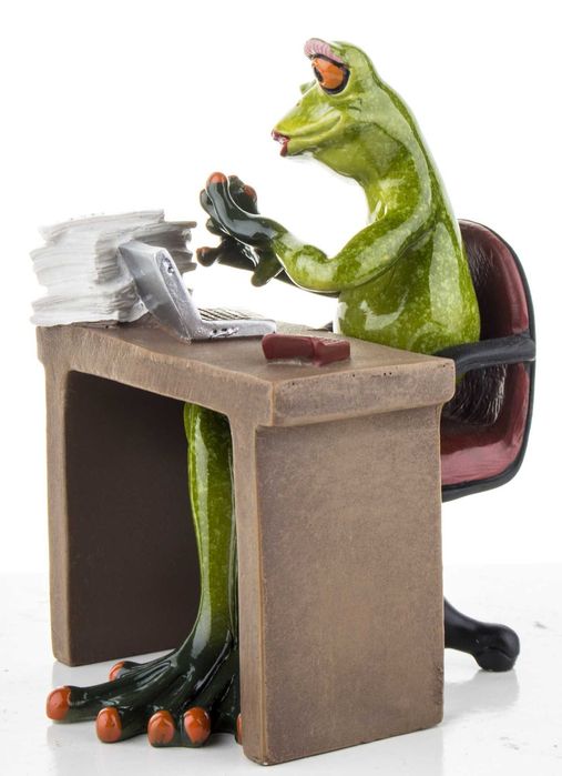Figurka żaba żabka księgowa