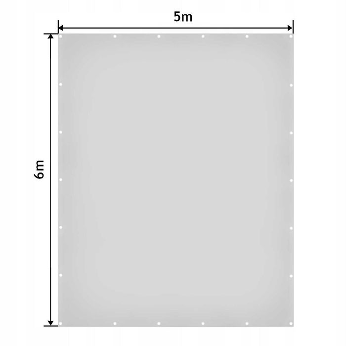 Plandeka biała 650g/m2 6x5m