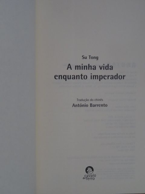 A Minha Vida Enquanto Imperador de Su Tong