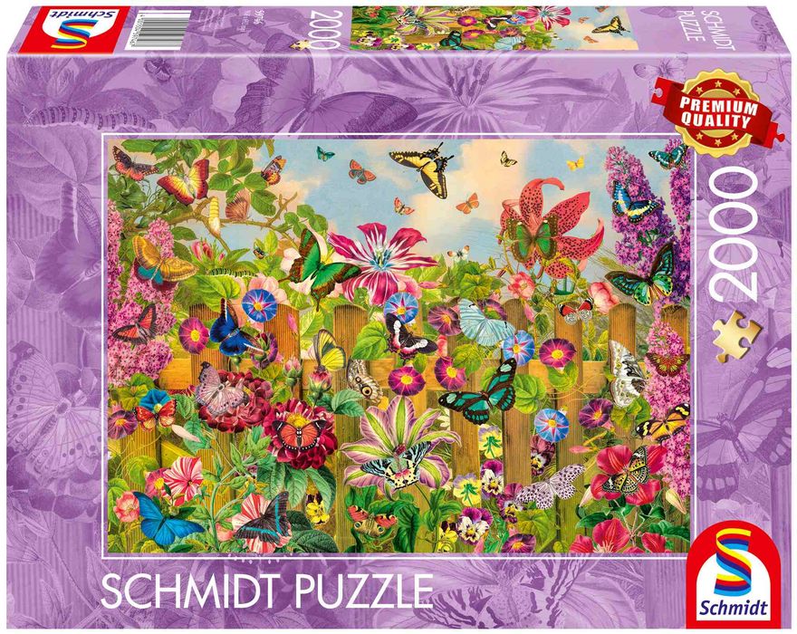 Puzzle 2000 Pq Ogród Motyli 113694. Nowy Produkt
