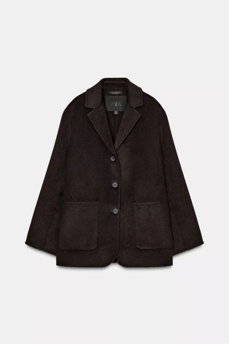 Піджак жакет пальто укорочене вовняне Zara