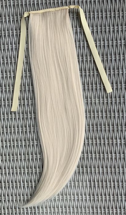 Premium Ultra włosy doczepiane, najaśniejszy blond, kucyk, 61.