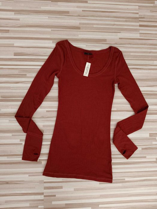 Bluzka t-shirt, Basic, długi rękaw, nowy, M