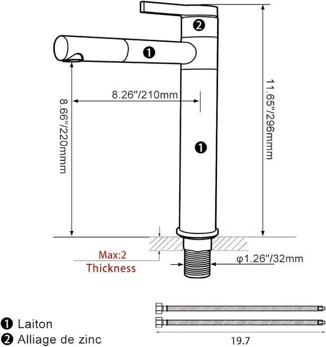 Maynosi Bateria umywalkowa, obracana o 360 nowe