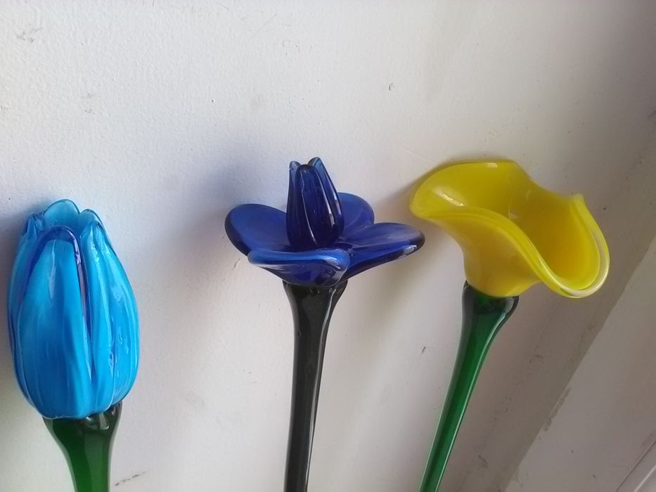 Szklane kwiaty.MURANO. Szkło artystyczne.MURANO