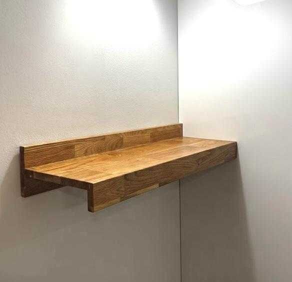 Prateleira de parede carvalho maciço 60cm