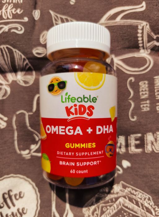 Lifeable Kids Omega 3 DHA для дітей 60 мармеладок Омега дитяча Omega 3 для детей DHA рыбий жир 60 желеєк