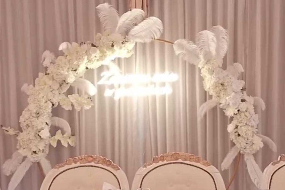 Neon ledon napis - Zapisani sobie w gwiazdach na ślub dekoracja ślubna