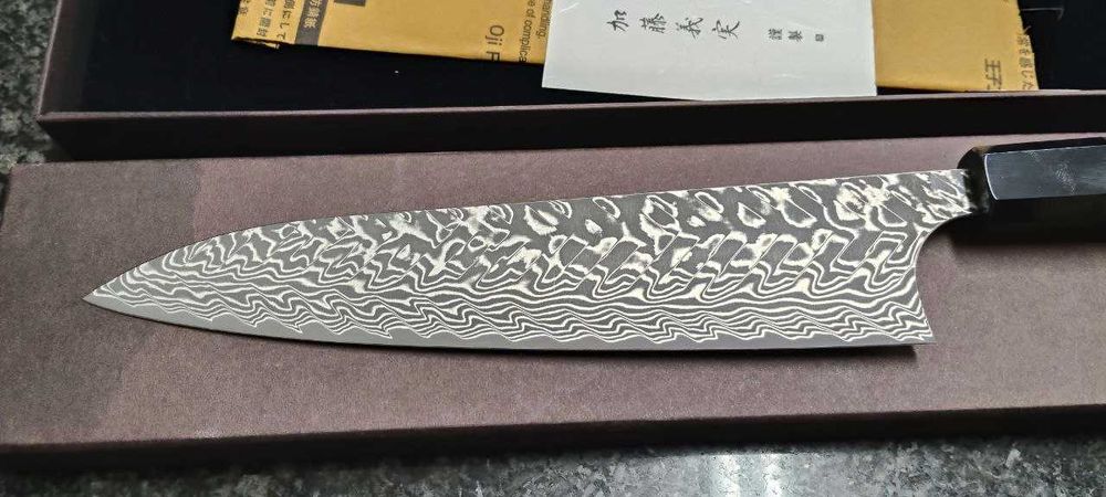 Faca Japonesa yoshimi Kato black Damascus sg2