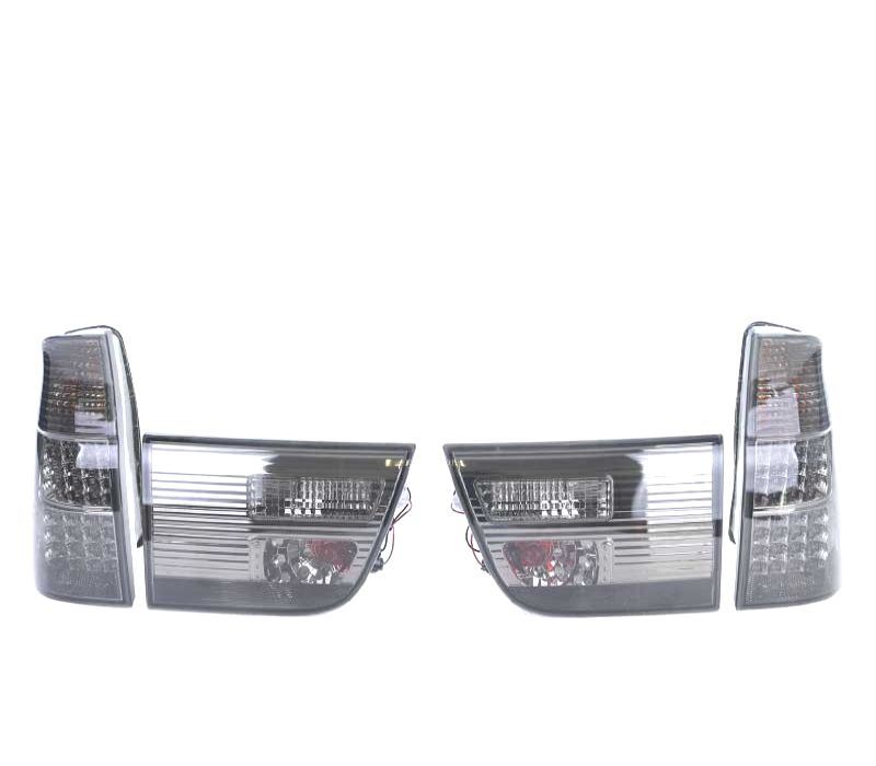 FAROLINS TRASEIROS LED BMW X5 99-03 CROMADO ESCURECIDOS