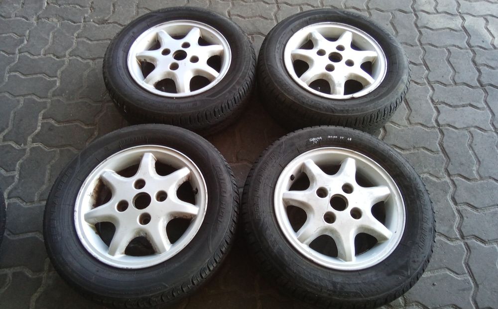 JANTES MITSUBISHI R14 COM PNEUS 185/65 FURAÇÃO 4X100