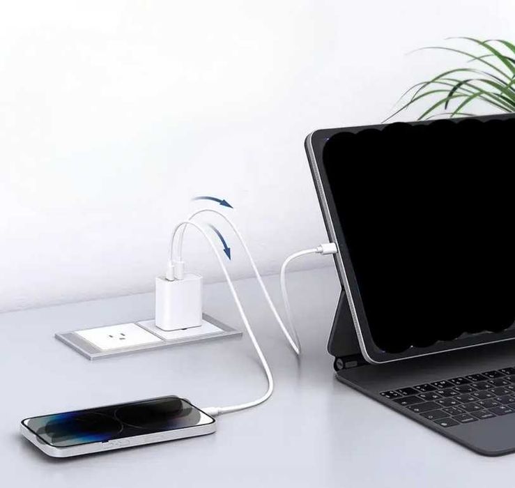 Zestaw szybka ładowarka sieciowa usb type-c +kabel type c pd20w 3000mm