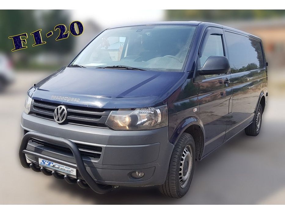 Volkswagen T5 2010-2015 рр. Кенгурятник WT003 Black (нерж)