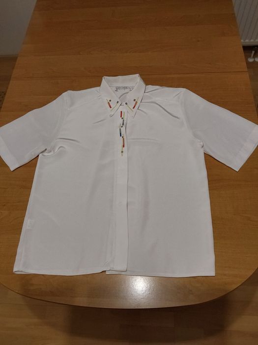 Bluzka biała krótki rękaw ENDORA 12 ( 40 ) w idealnym stanie