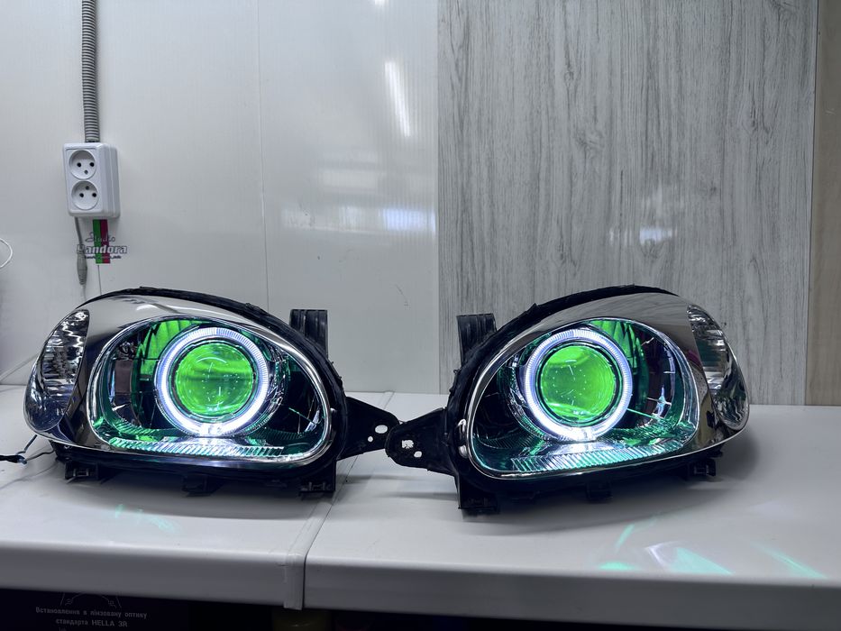 Фари на Ланос установка лінз тюнінг оптики стопи ланос полировка фар