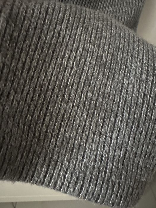 Szary prążkowany krótki sweter Zara 36 s / crop top