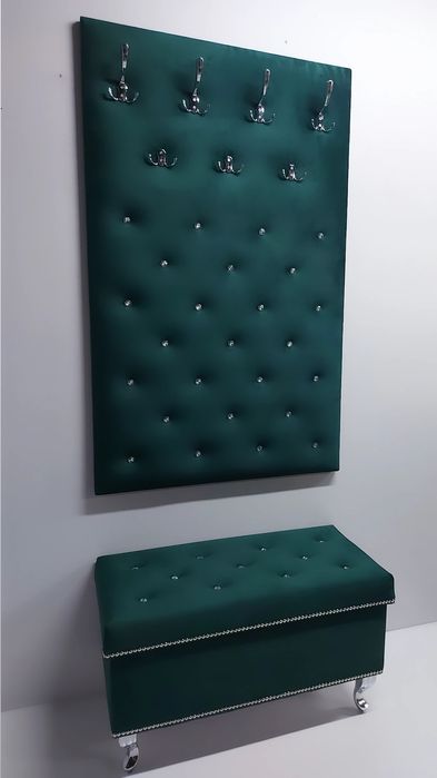 Zestaw Wieszak Pufa Tapicerowana 175cm