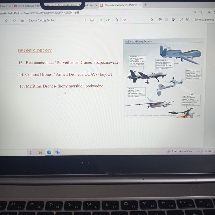 Materiały słownictwo wojskowe do egzaminu Stanag 2  angielski