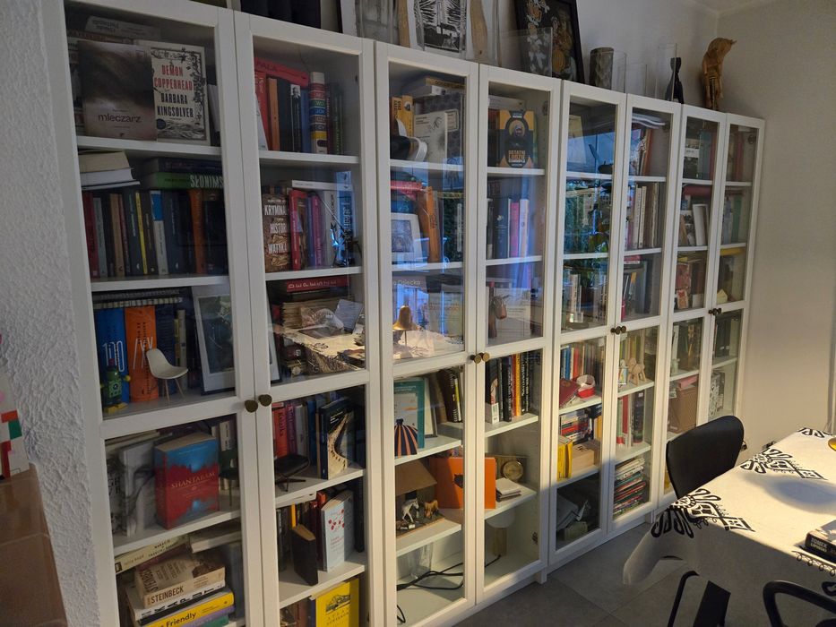 Ikea - drzwi szklane do szafy Billy, 40x192 cm, 8 sztuk