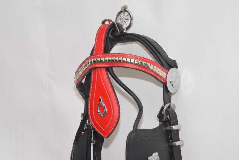 Ogłowie zaprzęgowe z tulejką na pióropusz roz. Full