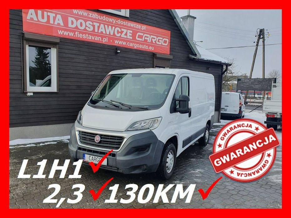 Fiat Ducato  L1H1 2,3 130 KM 3 Osobowy VAT-1 Pełny Odpis VAT Faktura 23% Klima