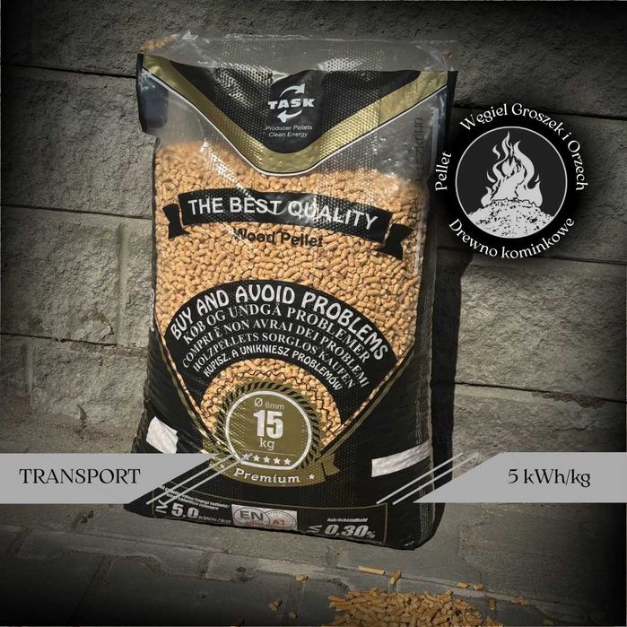Pellet TASK Najwyższa Jakość Certyfikat ENPlus A1
