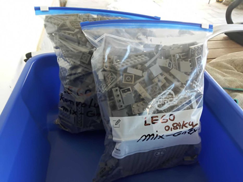 LEGO Original – 840 g de peças cinzentas (tons mistos) – Lote a granel