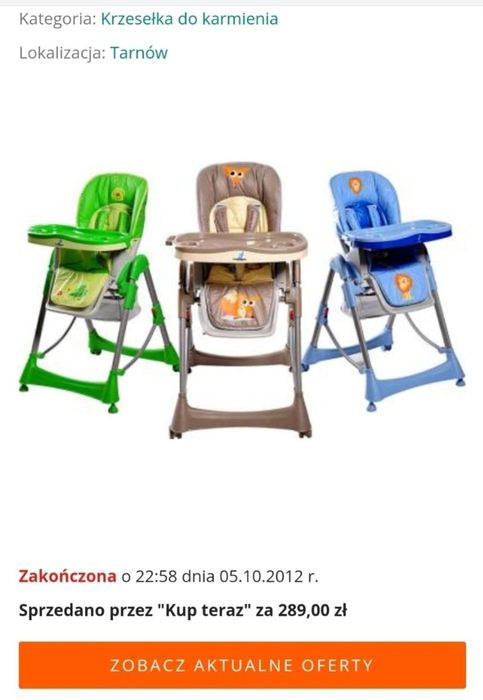 Krzesełko do karmienia